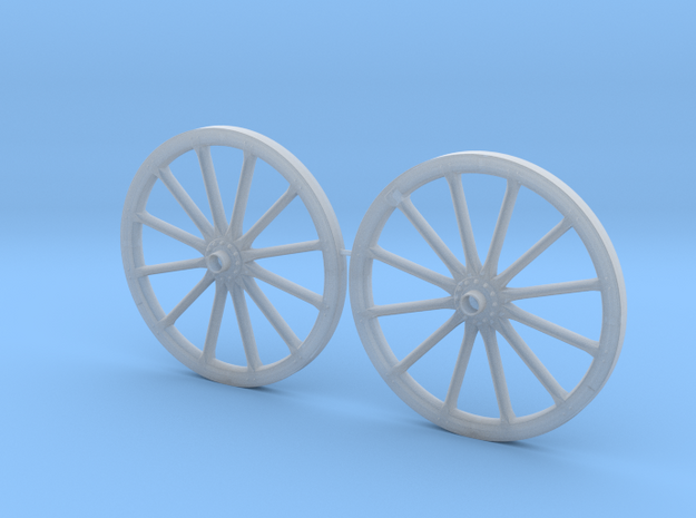 German Protze/Limber/Wagon Wheel set 54mm in Tan Fine Detail Plastic