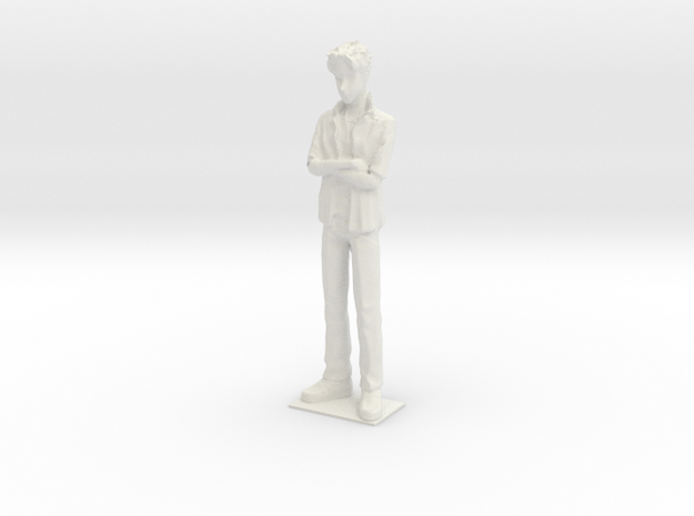 1/24 Modern Outfit Spectator Standing in White Natural Versatile Plastic