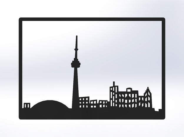 Toronto Skyline - 4 X 5.75 (S) in White Natural Versatile Plastic