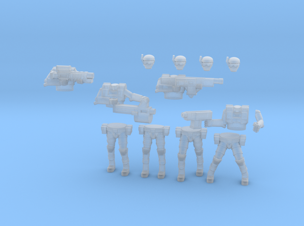 36MM Squad Builder Light Armor Troopers in Tan Fine Detail Plastic
