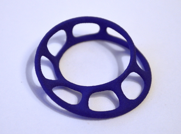 Wired Möbius Strip in Blue Processed Versatile Plastic