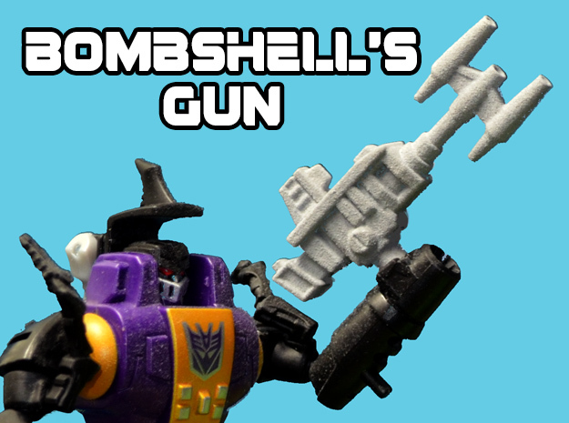 Bombshell's Gun, 5mm in White Natural Versatile Plastic