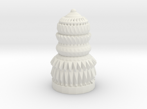 Assembled Chess Piece  in White Natural Versatile Plastic