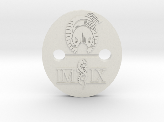 IMIX button1 in White Natural Versatile Plastic
