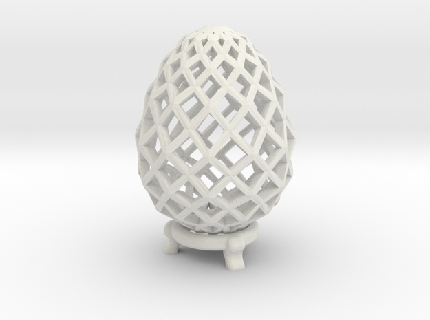 Pane Easter Egg in White Natural Versatile Plastic