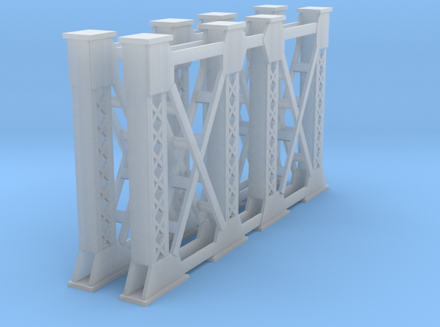 Two Steel Bridge Supports Z Scale