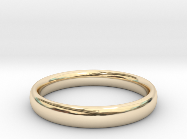 Ring "Ellipse" in 14k Gold Plated Brass: 6 / 51.5
