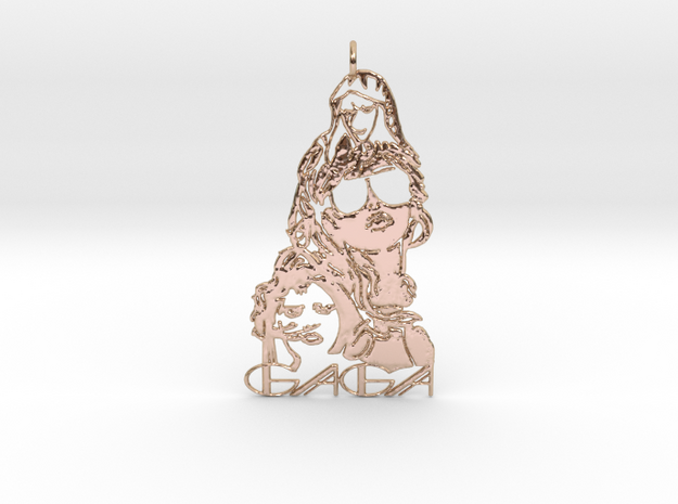 Lady Gaga Pendant - Exclusive Jewellery in 14k Rose Gold Plated Brass