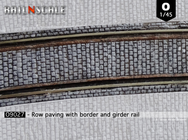 Row paving w/ border and girder rail (O 1:45)