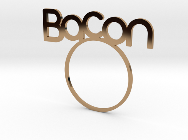 Bacon [LetteRing® Serie] in Polished Brass