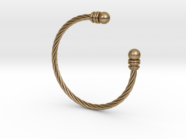 Bracelet ZXY Small in Polished Gold Steel