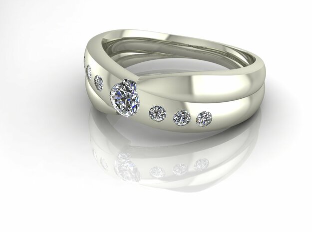 Classic Solitaire 3 NO STONES SUPPLIED in Fine Detail Polished Silver