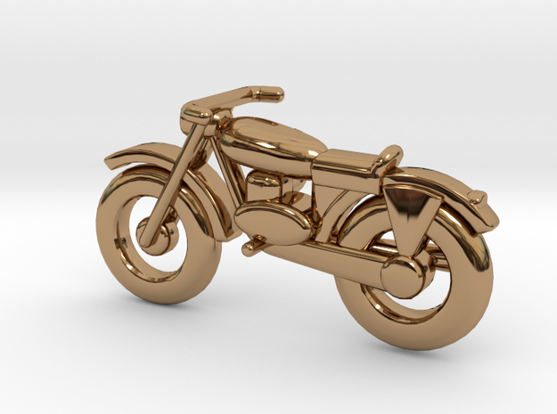 Motorcycle Pendant in Polished Brass