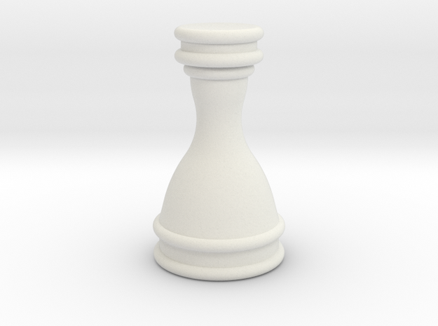 Courier chess Courier in White Natural Versatile Plastic