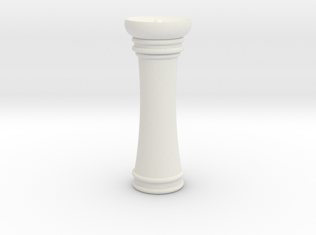 Courier chess Mann in White Natural Versatile Plastic