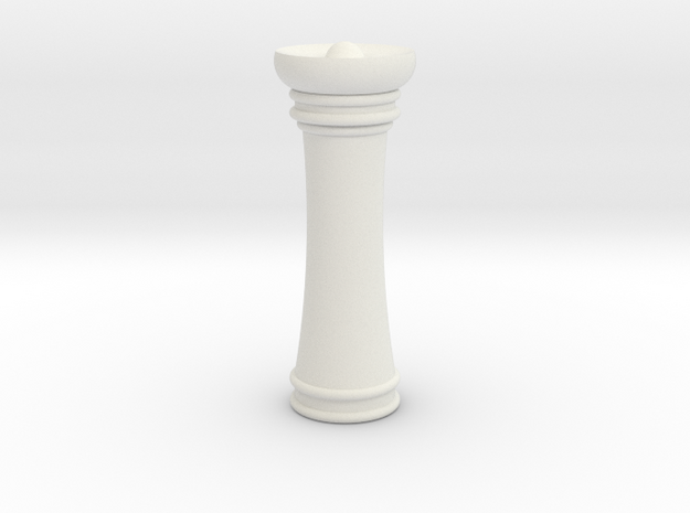 Courier chess queen in White Natural Versatile Plastic