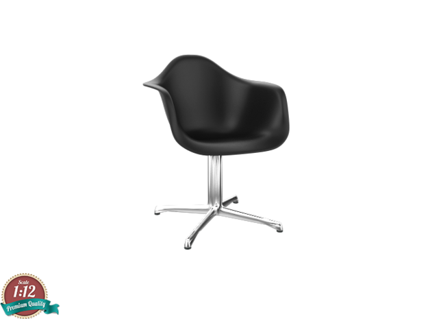 Miniature Eames DAL Chair - Charles Eames in White Natural Versatile Plastic