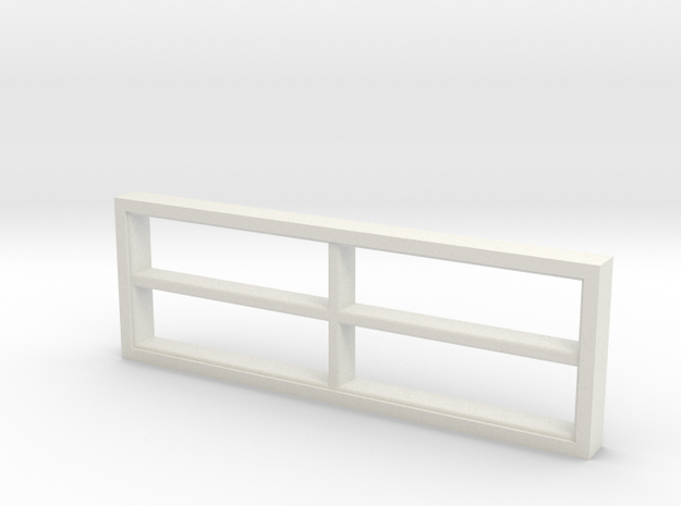 Window, 118in X 40in, 4 Panes in White Natural Versatile Plastic