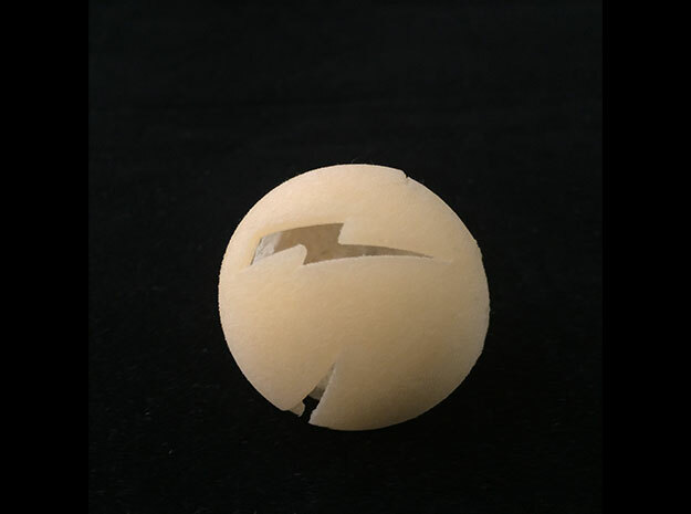Lightning Ball! in White Natural Versatile Plastic