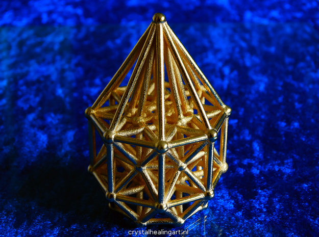 Tesseract Matrix Stargate in Polished Gold Steel
