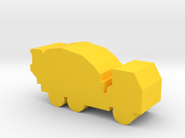 Game Piece, Cement Mixer Truck in Yellow Processed Versatile Plastic