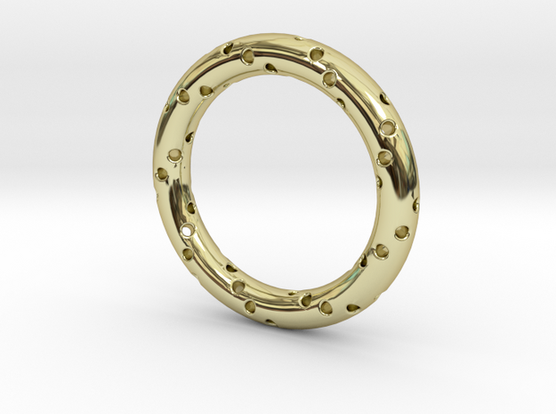 Spiral Ring "Cinderella" in 18k Gold Plated Brass: 6 / 51.5