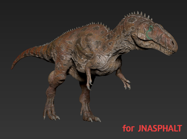 Acrocanthosaurus (Medium / Large size) for JNASPHA in White Natural Versatile Plastic: Medium