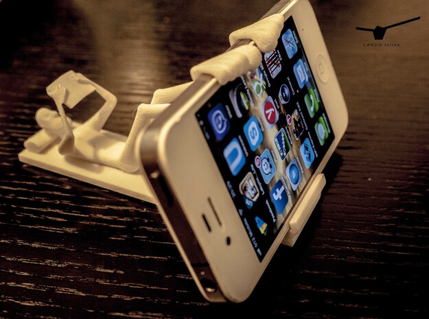 The Reading Man (stand for Iphone 5) in White Natural Versatile Plastic