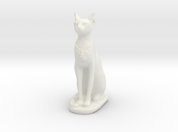 Printle Thing Egyptian Godcat - 1/24 in White Natural Versatile Plastic