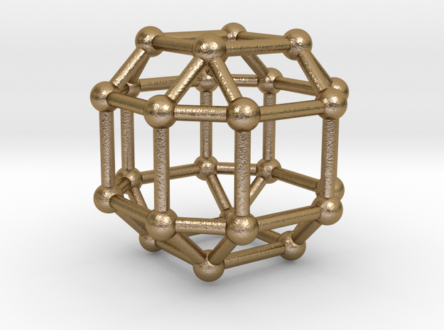 UNIVERSO RhombiCubeOctahedron in Polished Gold Steel