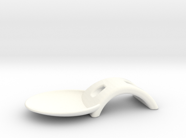 Stubby Spoon in White Processed Versatile Plastic