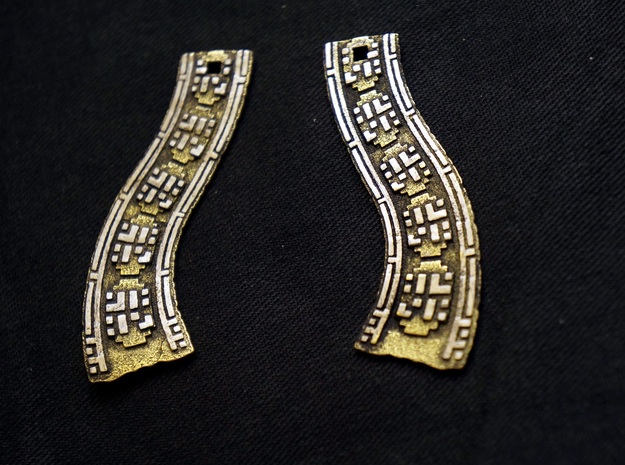 Traveling Companions (Earrings) in Rhodium Plated Brass