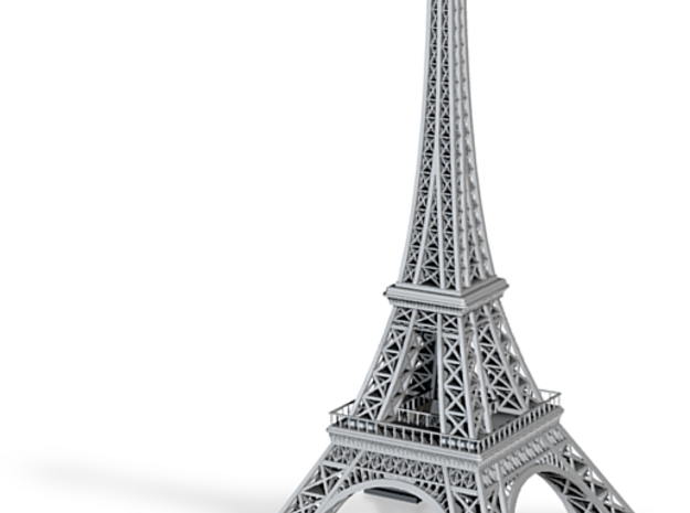 1/2000 Eiffel Tower in Tan Fine Detail Plastic