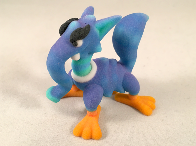 Random Blue Furry Monster in Full Color Sandstone