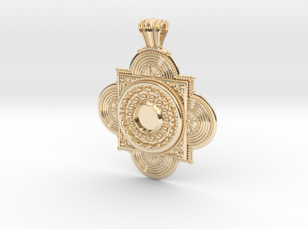 Pendant Solaris in 14k Gold Plated Brass