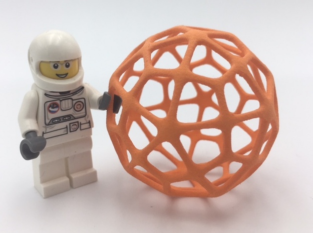 Deltoidal Hexecontahedron in Orange Processed Versatile Plastic