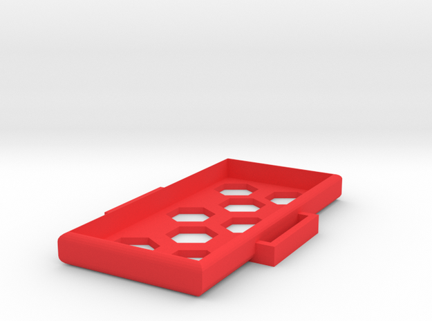 Extended Battery Protection Box in Red Processed Versatile Plastic