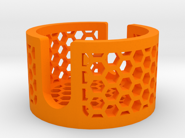 Concrete Coaster  M-Holder Mini Set 3.5"  in Orange Processed Versatile Plastic