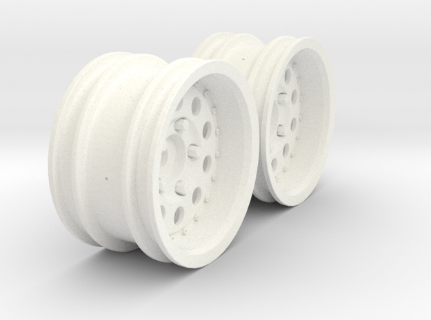 Wheels - M-Chassis - 037 Style - 6mm Offset in White Processed Versatile Plastic