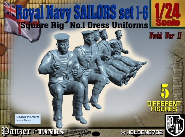1-24 Royal Navy Sailors Set1-6