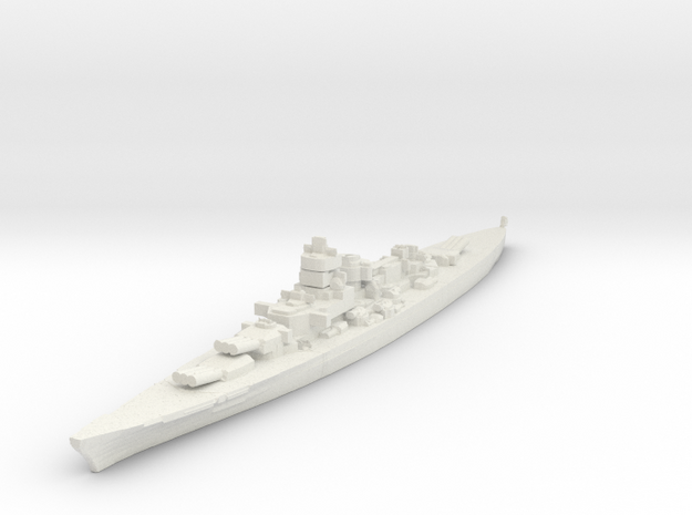 KMS Scharnhorst battlecruiser / Gneisenau class in White Natural Versatile Plastic