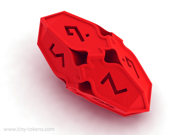 Amonkhet D10 gaming die - Large, solid in Red Processed Versatile Plastic