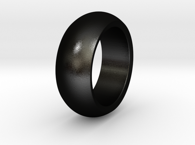Ralph - Slick Ring Massiv in Matte Black Steel: 6 / 51.5