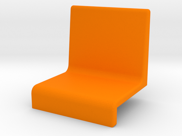 Small armchair for grandstand in Orange Processed Versatile Plastic