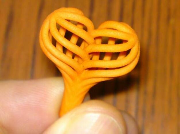 Entangled Love in Orange Processed Versatile Plastic