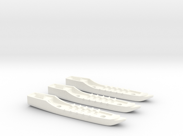 Fantasy Fleet Corvettes in White Processed Versatile Plastic