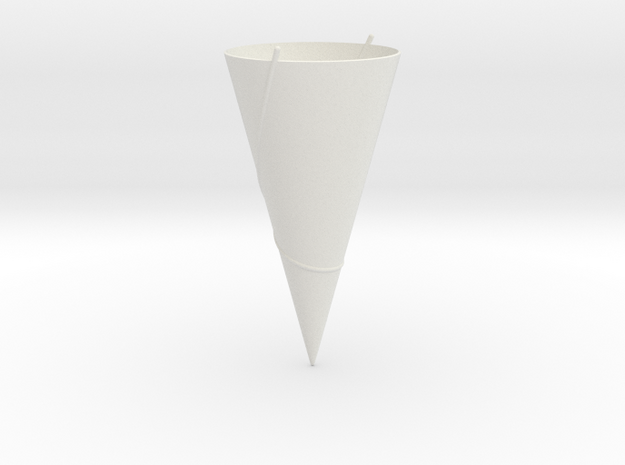 90 Degree Cone: Geodesics in White Natural Versatile Plastic