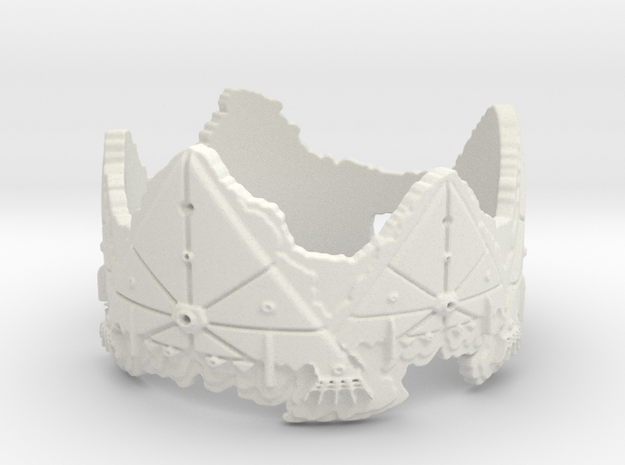 Cloud Ships 2, Ring Size 8 in White Natural Versatile Plastic