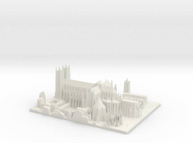 Westminster Abbey, London in White Natural Versatile Plastic