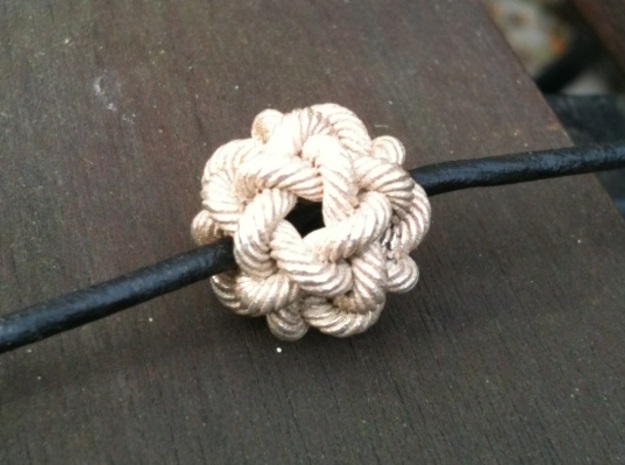 Rope Bead (L) in Natural Silver